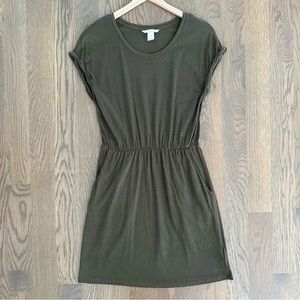 H&M Basics Gathered Waist Jersey Dress